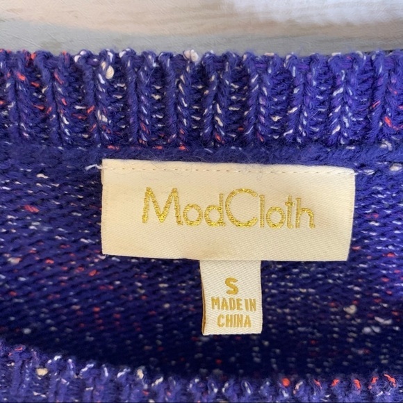 ModCloth Blue Impromptu Photoshoot Knit Sweater - Picture 8 of 11